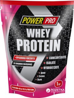 купить Протеин Power Pro Whey Protein 1 кг Клубника (4820214002579)