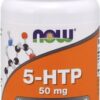 купить Аминокислота Now Foods 5-HTP (Гидрокситриптофан) 50 мг 30 вегетарианских капсул (733739000972)