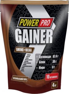 купить Гейнер Power Pro Gainer 4 кг Бразильский орех (4820113922985)