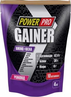 купить Гейнер Power Pro Gainer 4 кг Ренклод (4820113922978)