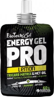 купить Предтренировочный комплекс Biotech Energy Gel Pro 60 г 1/24 -Лимон (5999076205240)