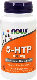 купить Аминокислота Now Foods 5-HTP (Гидрокситриптофан) 100 мг 60 гелевых капсул (733739001054)