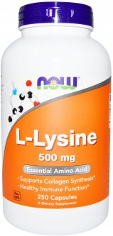 купить Аминокислота Now Foods Лизин 500 мг 250 капсул (733739001122)