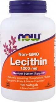 купить Аминокислота Now Foods Лецитин 1200 мг 100 желатиновых капсул (733739022103)