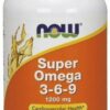 купить Жирные кислоты Now Foods Super Omega 3-6-9 1200 мг 90 капсул (733739018397)