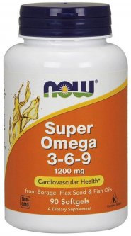 купить Жирные кислоты Now Foods Super Omega 3-6-9 1200 мг 90 капсул (733739018397)