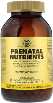 купить Мультивитамины Solgar Мультивитамины для Беременных Prenatal Nutrients 240 таблеток (033984022737)
