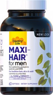 купить Витаминно-минеральный комплекс Country Life Maxi-Hair for Men 60 капсул (015794050476)