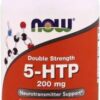 купить Аминокислота Now Foods 5-HTP (Гидрокситриптофан) Двойная Сила 200 мг 120 капсул (733739001115)