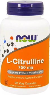 купить Аминокислота Now Foods L-Цитруллин 750 мг 90 капсул (733739000835)