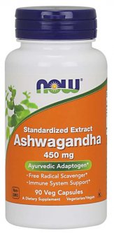 купить Предтренировочный комплекс NOW Ashwagandha 450 mg Veg Capsules 180 капсул (4384303508)