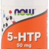 купить Аминокислота Now Foods 5-HTP (Гидрокситриптофан) 50 мг 90 вегетарианских капсул (733739000996)