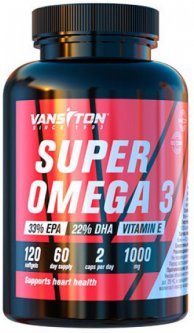 купить Жирные кислоты Vansiton SUPER OMEGA 3 120 капсул (4820106591990)