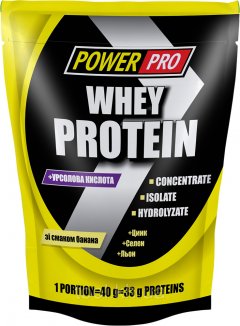 купить Протеин Power Pro Whey Protein 1 кг Банан (4820214002418)