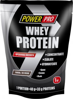 купить Протеин Power Pro Whey Protein 1 кг Ванильное мороженое (4820214001787)