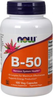 купить Витаминный комплекс Now Foods B-Комплекс 50 мг 100 гелевых капсул (733739004208)