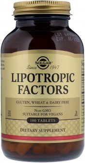 купить Натуральная добавка Solgar Lipotropic Factors Липотропный фактор 100 таблеток (033984015814)