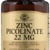 купить Минералы Solgar Zinc Picolinate Цинк Пиколинат 22 мг 100 таблеток (033984037250)