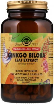 купить Натуральная добавка Solgar Ginkgo Biloba Leaf Extract Экстракт листьев Гинкго Билобы 180 капсул (033984041325)